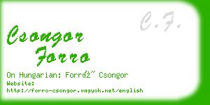 csongor forro business card